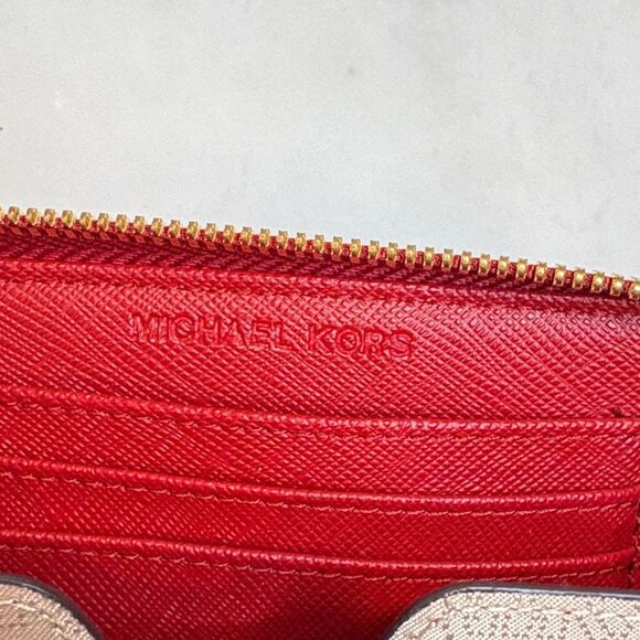 Michael Kors Ostrich Leather Full Zip Wristlet Clutch Wallet NWOT - Picture 15 of 16